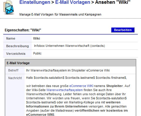 Email Marketing Mit Vtiger Crm Wallaby It Systems